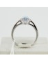 Mirco Visconti bague femme en or blanc avec aigue-marine et diamants lf437