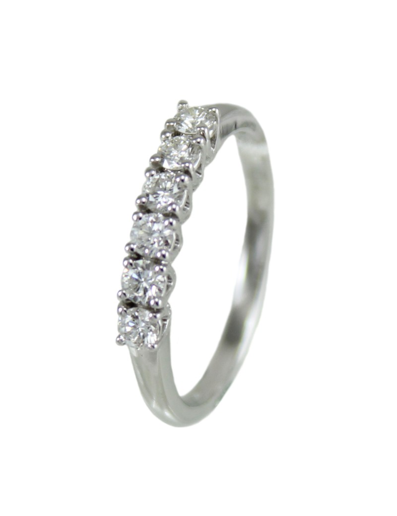 Mirco Visconti bague femme or blanc veretta avec 6 diamants gm105 Mirco Visconti bague femme or blanc veretta avec 6 diamants gm105