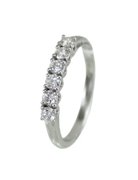 Mirco Visconti bague femme or blanc veretta avec 6 diamants gm105