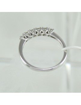 Bague classique Mirco Visconti en or blanc avec 6 pierres en diamant