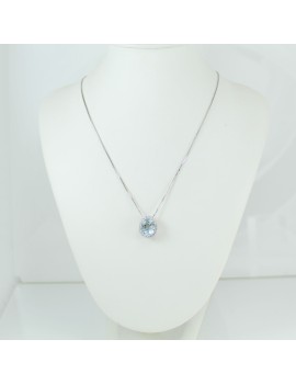Collana donna con ciondolo acquamarina Mirco Visconti catena maglia veneziana