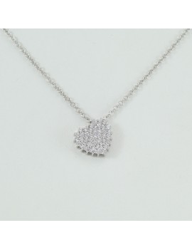 Collana pendente cuore pavè di diamanti Mirco Visconti
