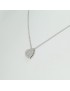 Cuore di diamanti in oro bianco girocollo P1237