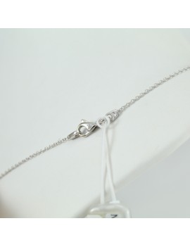 Collana donna Mirco Visconti oro bianco diamanti chiusura moschettone