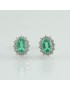 Orecchini donna in oro bianco con Smeraldo e diamanti Mirco Visconti dl6s
