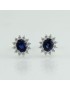 Orecchini donna in oro bianco con zaffiro e diamanti Mirco Visconti lf459