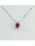 Collana donna Mirco Visconti in oro bianco con rubino e diamanti DL5