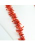 Corallo rosso a frange su collana con chusura in argento