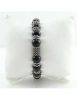 Braccaile sardo da uomo unisex su coccu argento filigrana