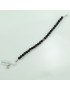 Bracciale sardo regolabile onice nera su coccu