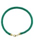 Bracciale verde portafortuna Sardegna sagola con finali in oro giallo