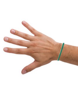 Bracciale verde portafortuna oro uomo