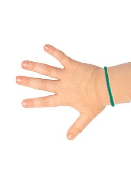 Bracciale verde portafortuna oro bambino sardegna