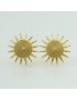 Orecchini corbula a sole filigrana sarda in oro giallo