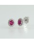 Mirco Visconti Orecchini donna in oro bianco con rubino e diamanti z685s