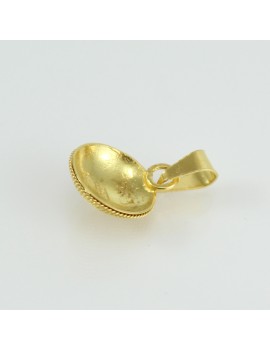 Pendente corbula donna in oro giallo artigianato sardegna