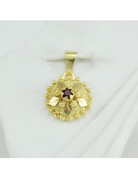 Bottone sardo in oro a pendente da donna