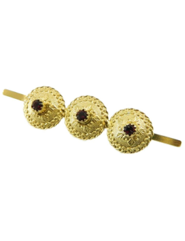 Spilla tre bottoni in filigrana argento dorato