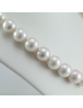 Collana donna perle bianche Edison a scalare lunghezza 42 cm