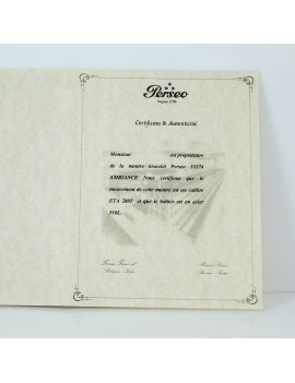 Orologio Perseo Grande Ambiance carica manuale 35374 certificato di garanzia