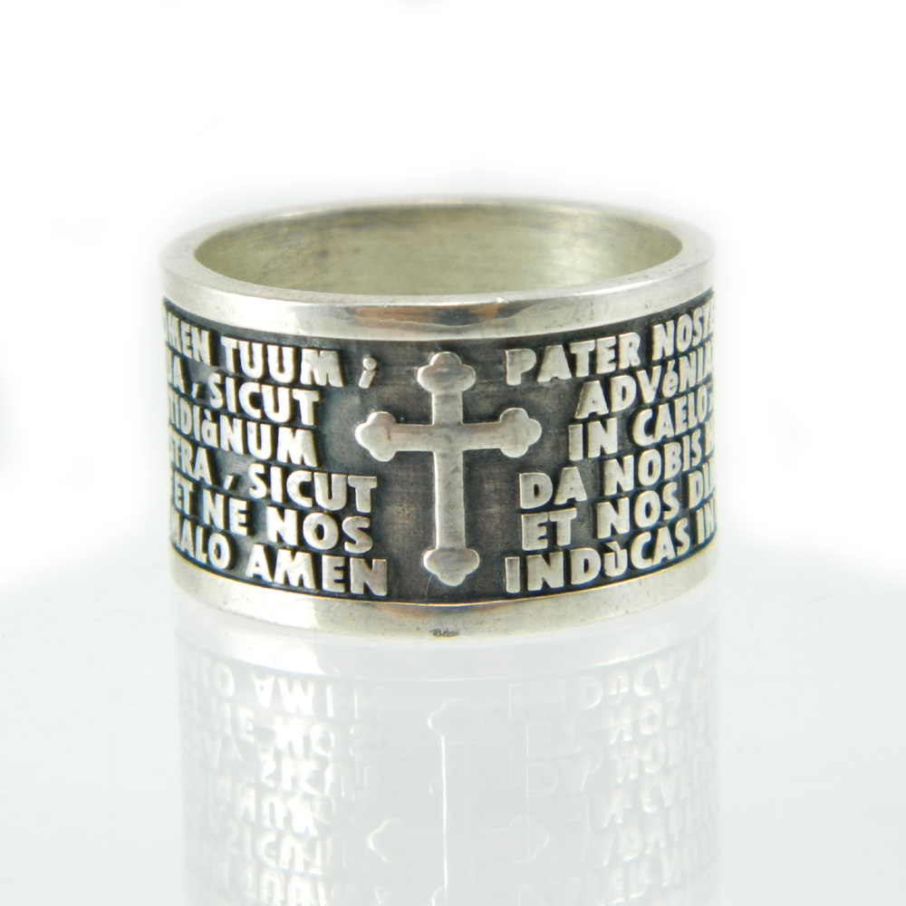 ring with prayer our father in latin peter nostrum